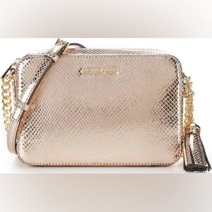 Ginny Medium Embossed Leather Camera Bag